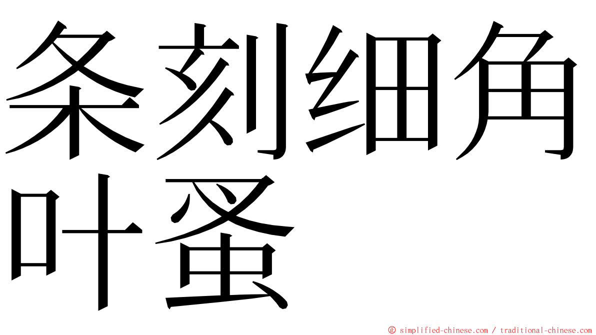 条刻细角叶蚤 ming font
