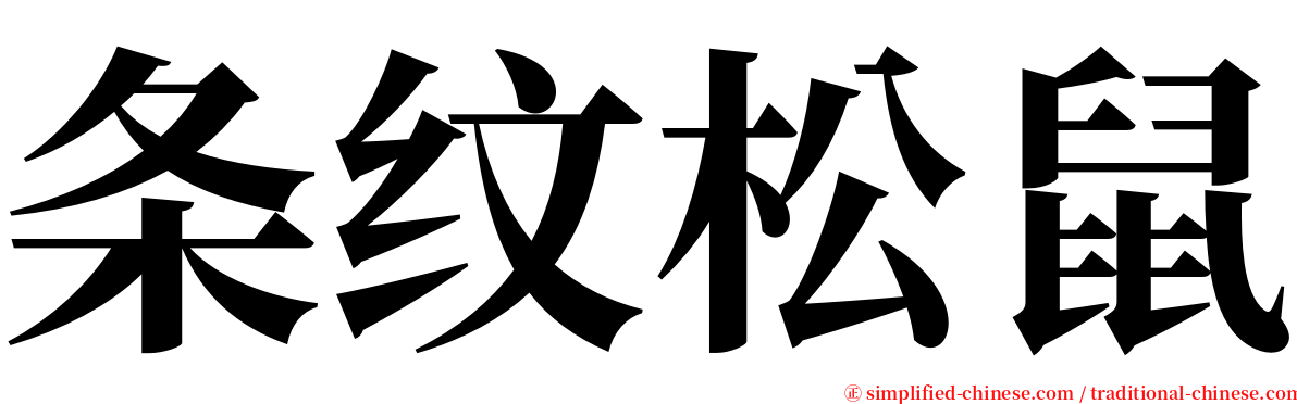 条纹松鼠 serif font
