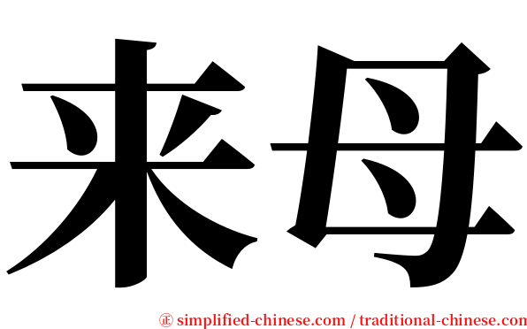 来母 serif font