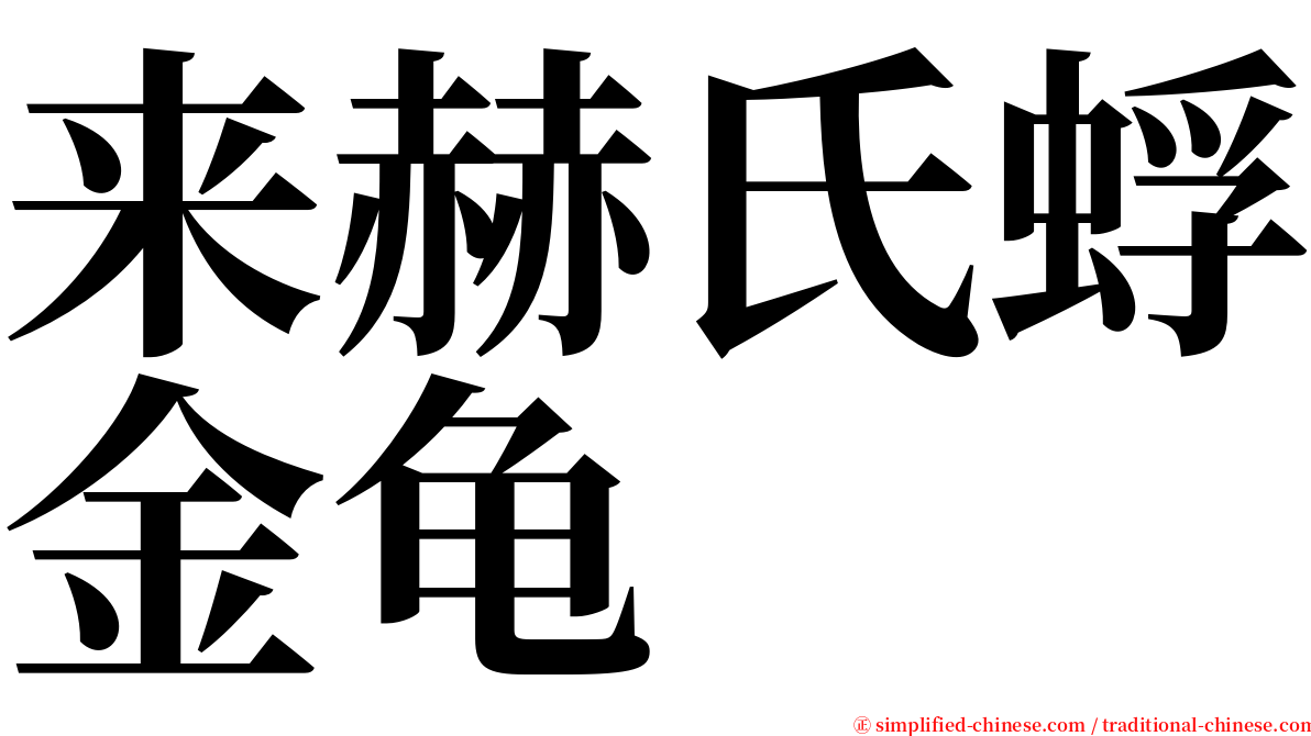 来赫氏蜉金龟 serif font