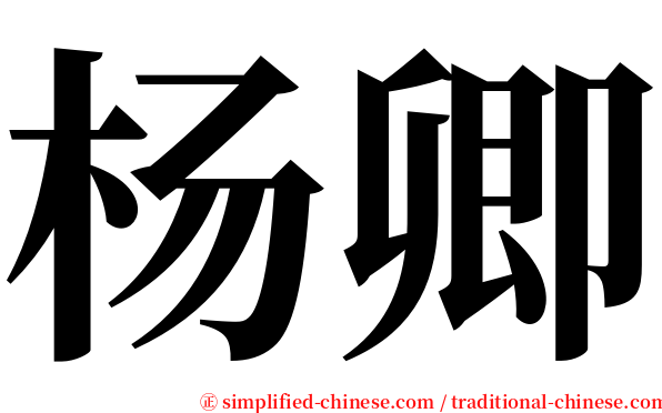 杨卿 serif font