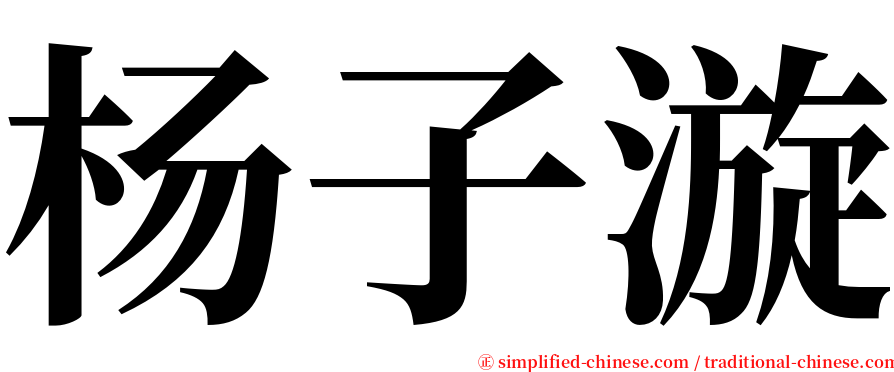 杨子漩 serif font
