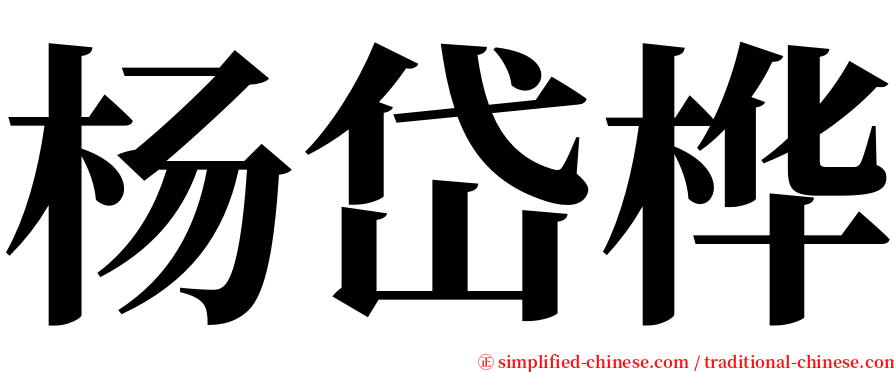 杨岱桦 serif font