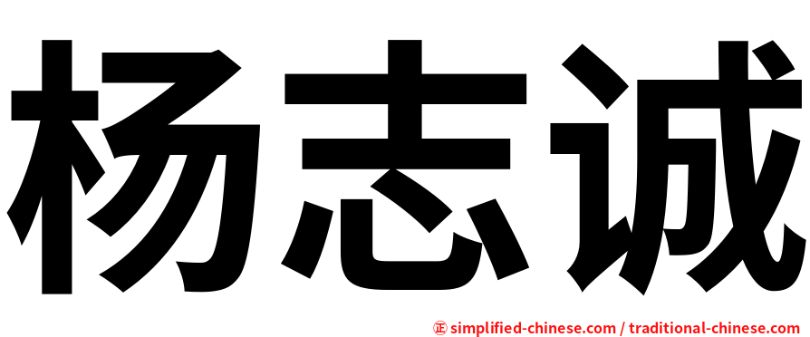 杨志诚