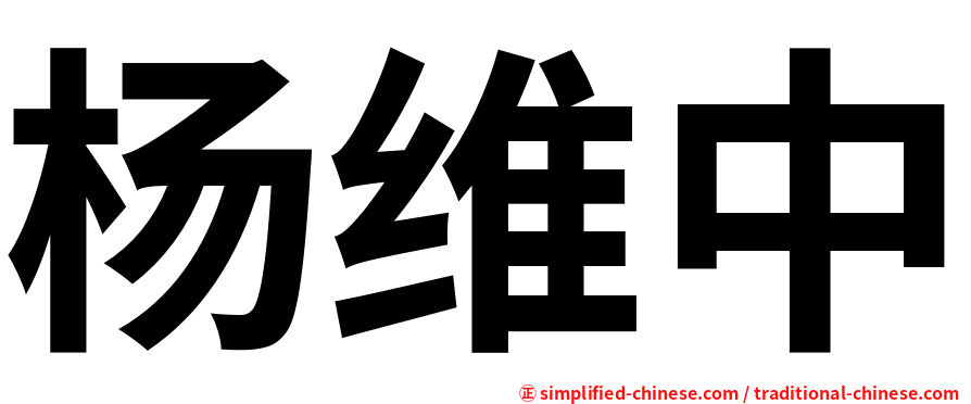 杨维中
