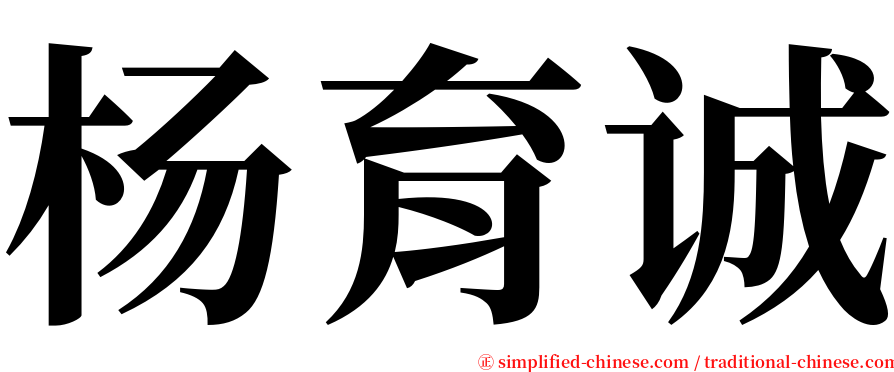 杨育诚 serif font