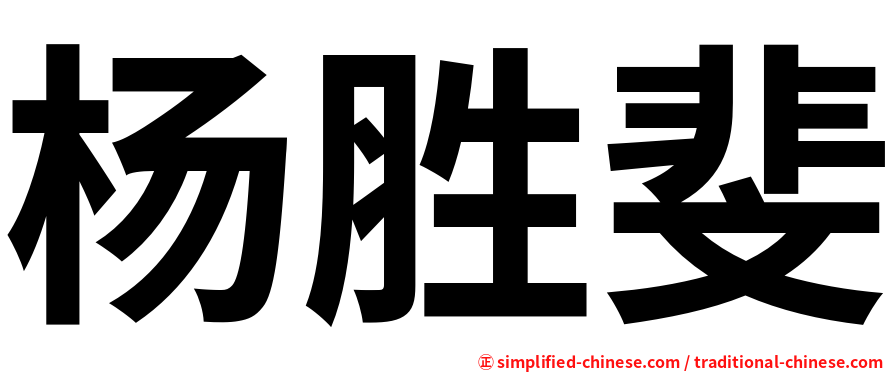杨胜斐
