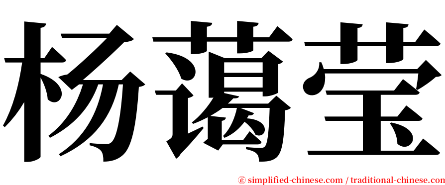 杨蔼莹 serif font