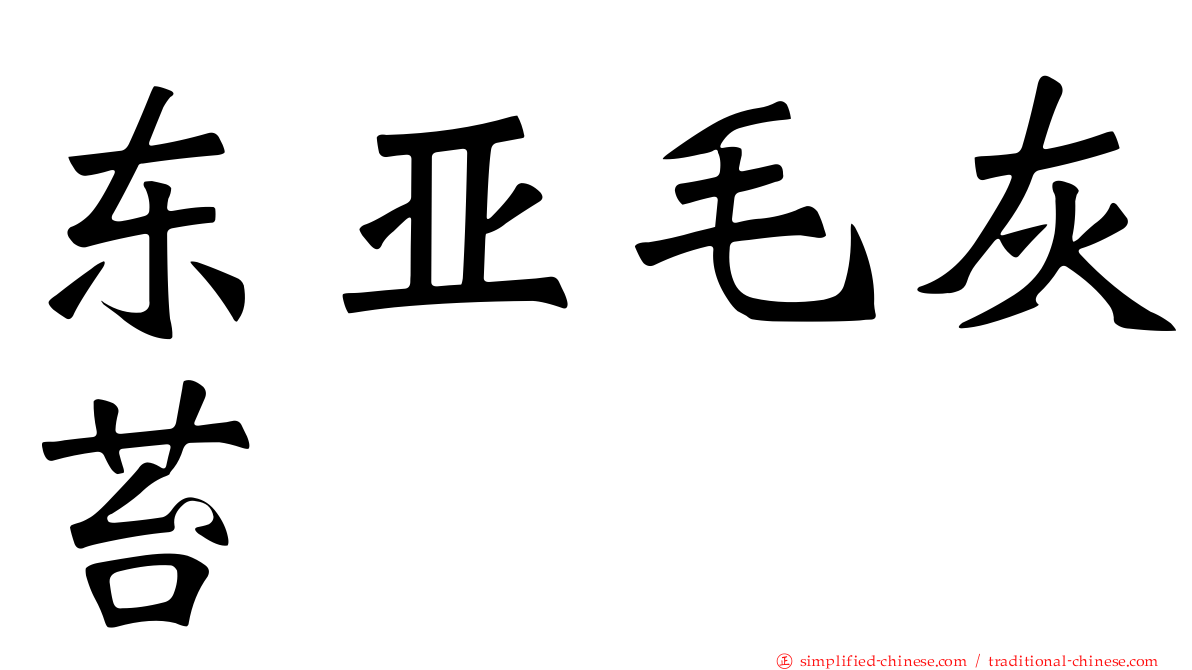 东亚毛灰苔