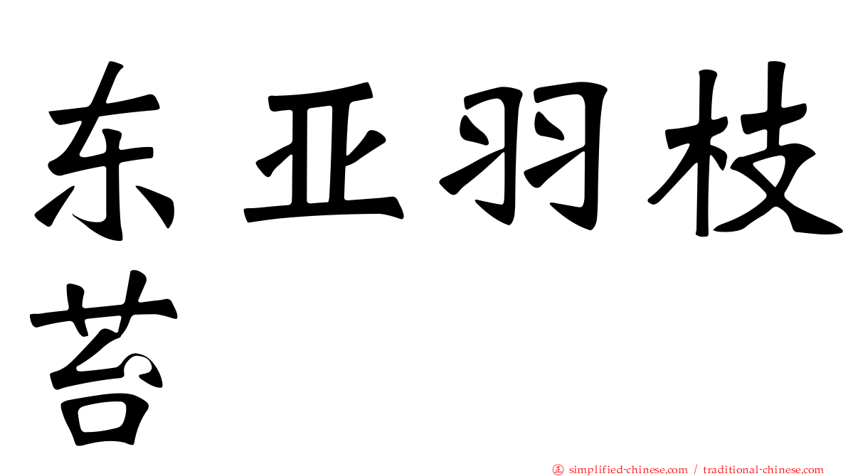 东亚羽枝苔