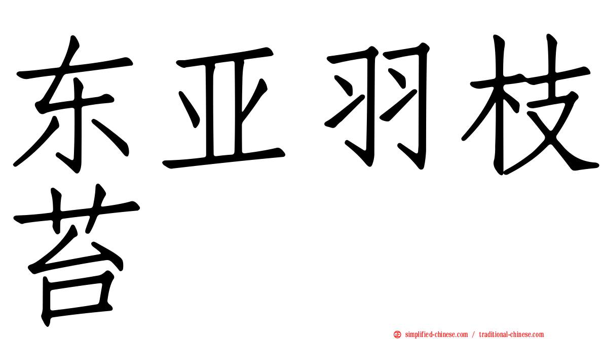 东亚羽枝苔