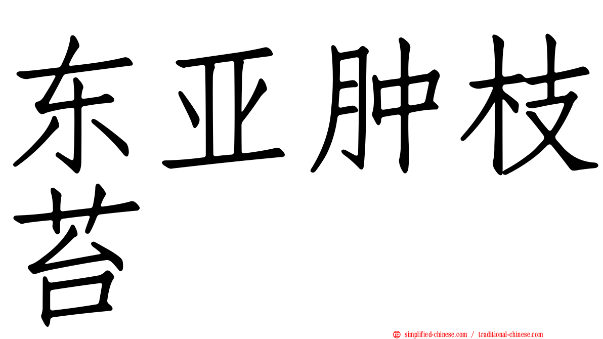 东亚肿枝苔