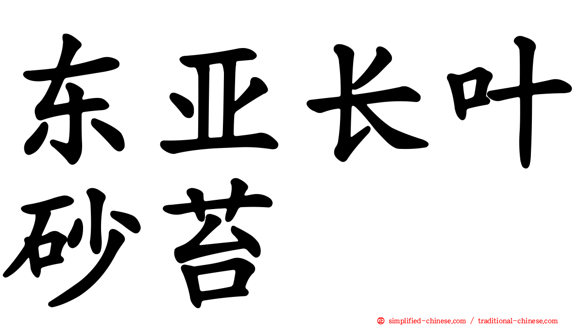 东亚长叶砂苔
