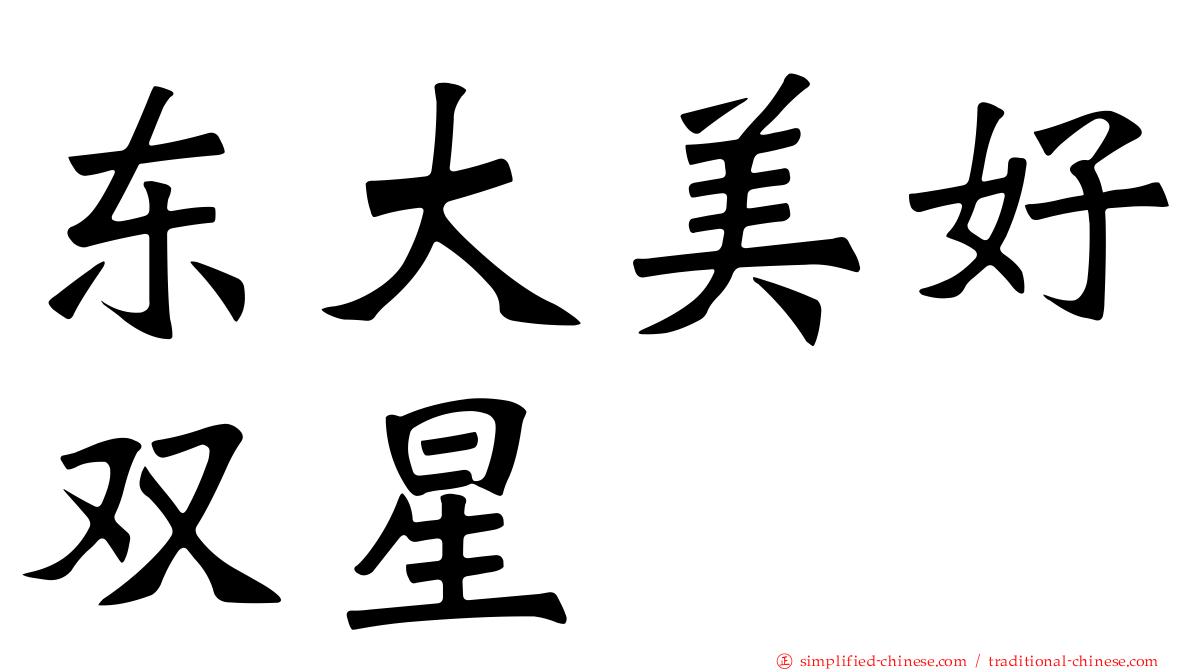 东大美好双星