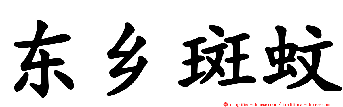 东乡斑蚊