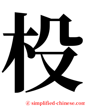 杸 serif font