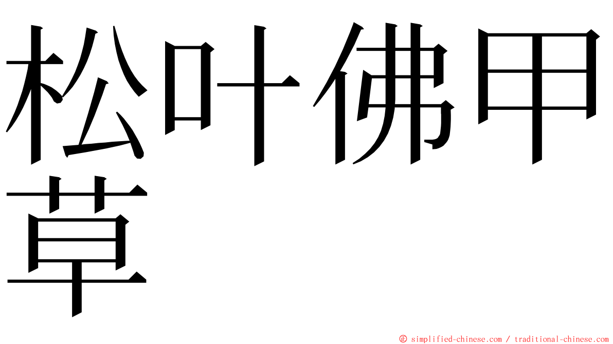 松叶佛甲草 ming font