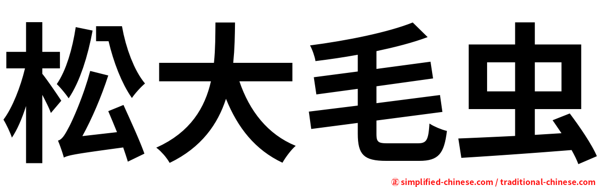 松大毛虫