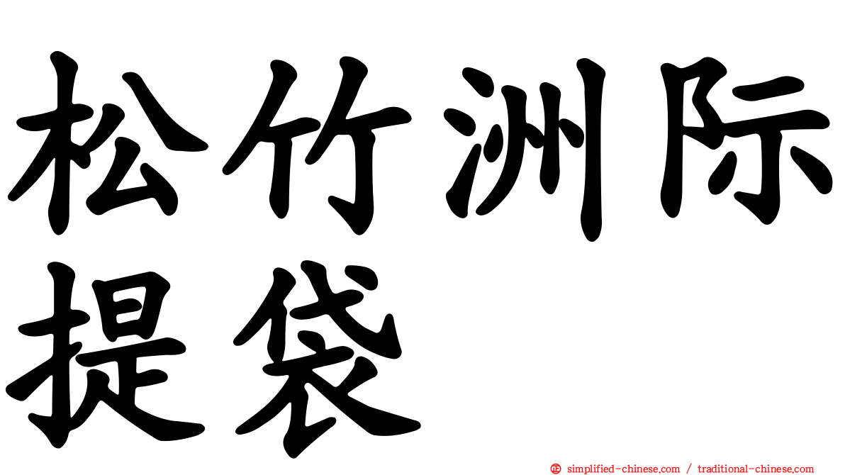 松竹洲际提袋