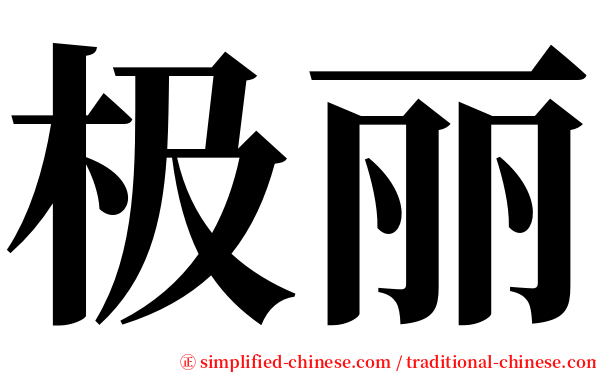 极丽 serif font