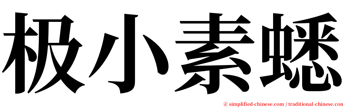 极小素蟋 serif font