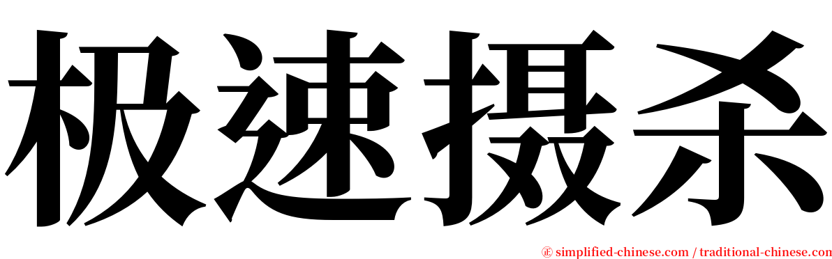 极速摄杀 serif font