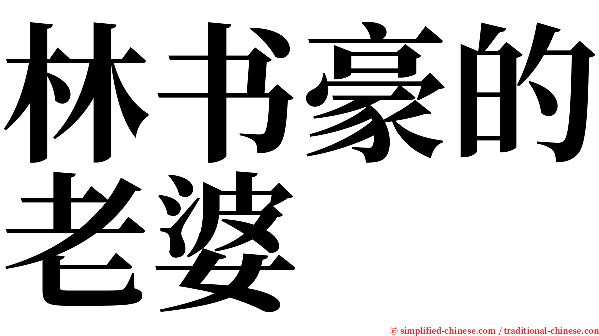 林书豪的老婆 serif font