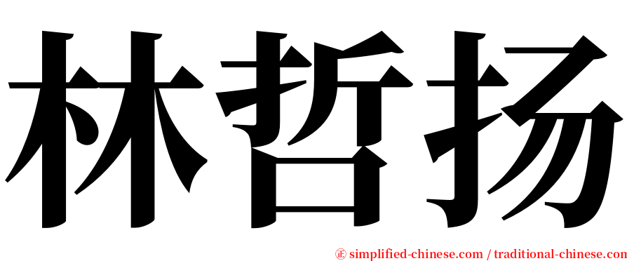 林哲扬 serif font