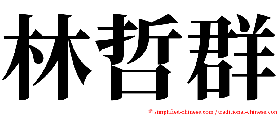 林哲群 serif font