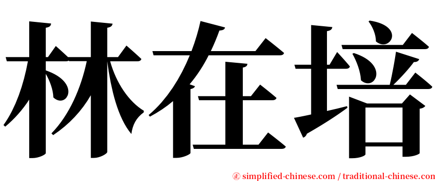 林在培 serif font