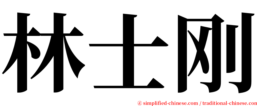 林士刚 serif font