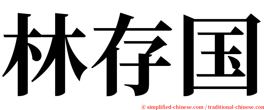林存国 serif font