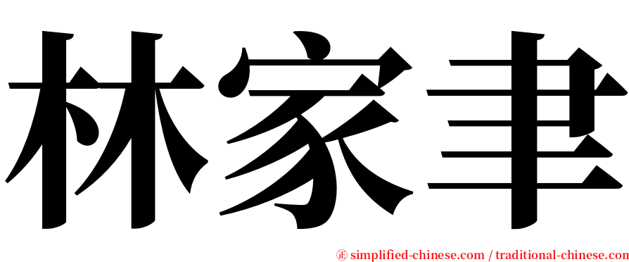 林家聿 serif font