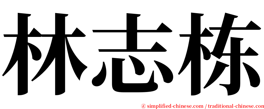 林志栋 serif font
