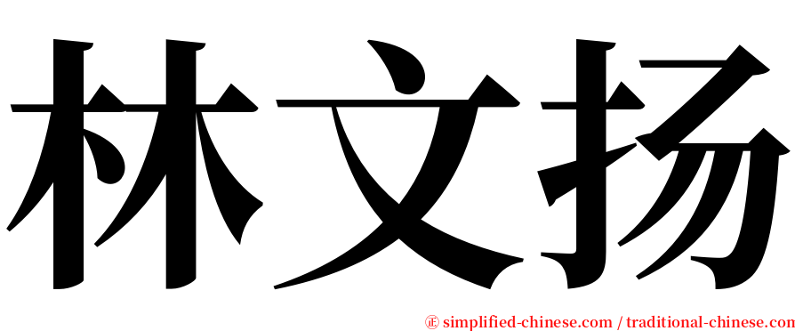 林文扬 serif font