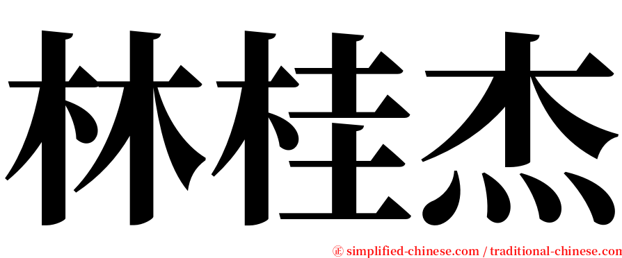 林桂杰 serif font