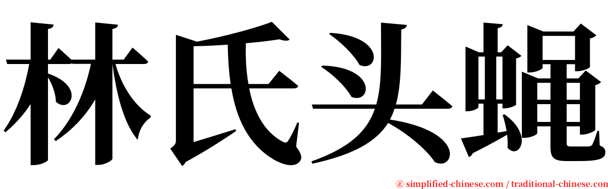 林氏头蝇 serif font