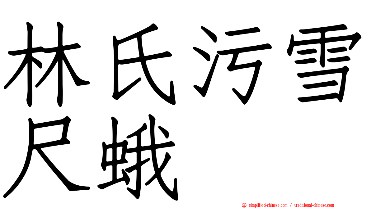 林氏污雪尺蛾