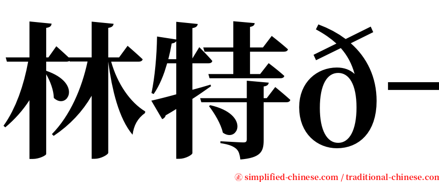 林特𬀩 serif font