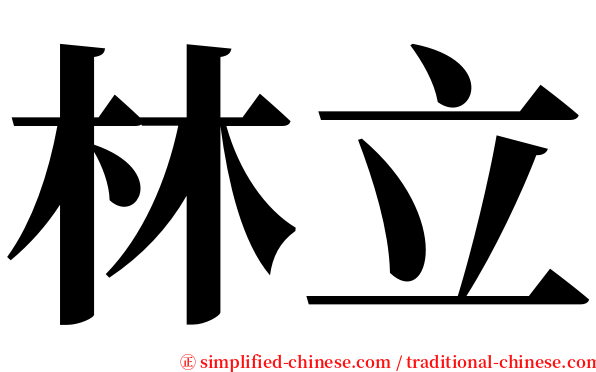 林立 serif font
