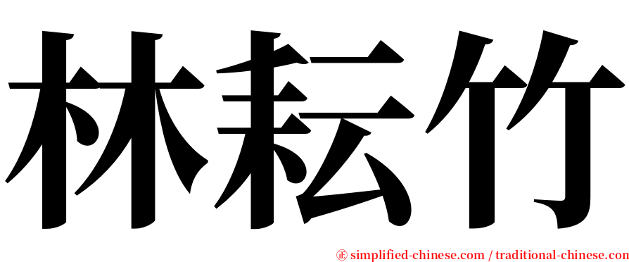 林耘竹 serif font