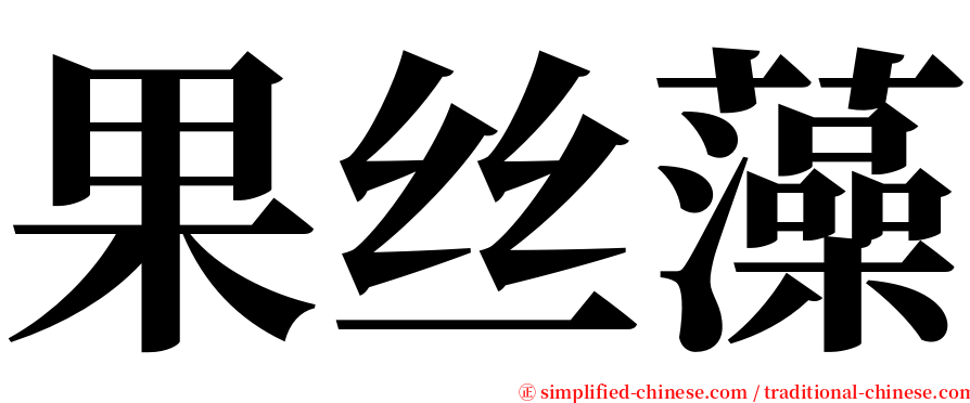 果丝藻 serif font