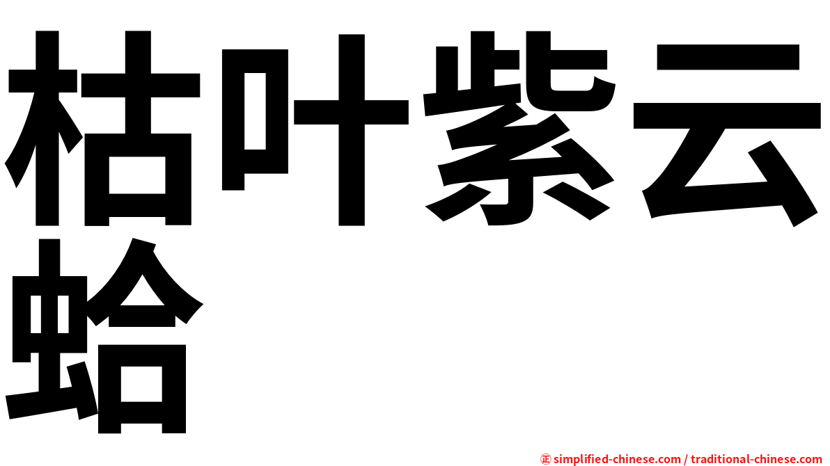 枯叶紫云蛤