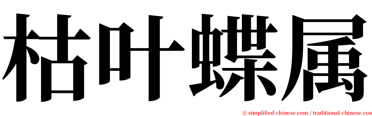 枯叶蝶属 serif font