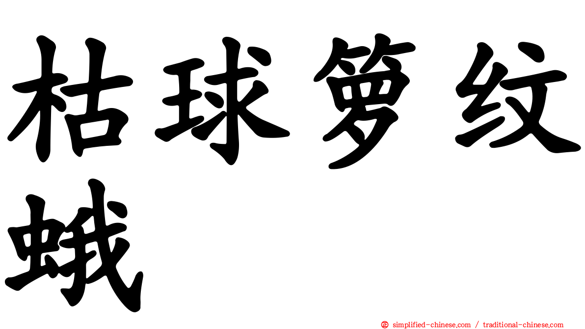 枯球箩纹蛾