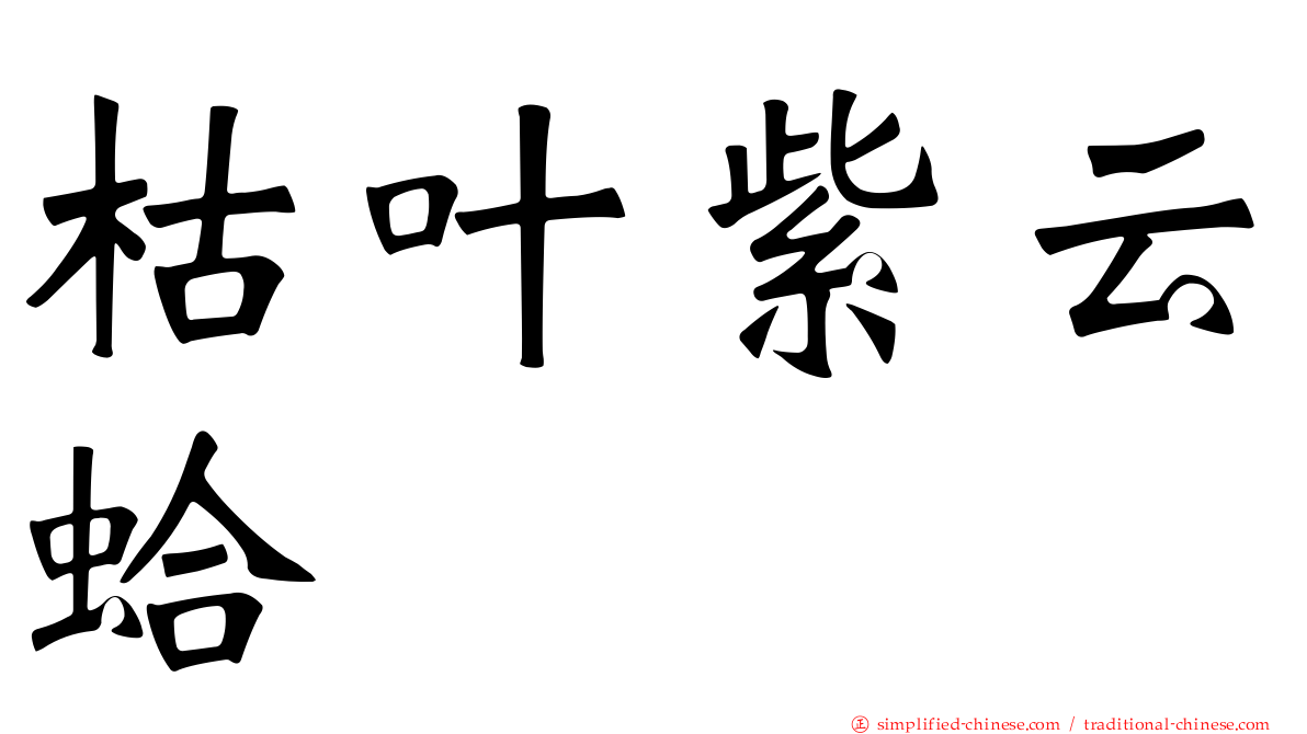 枯叶紫云蛤