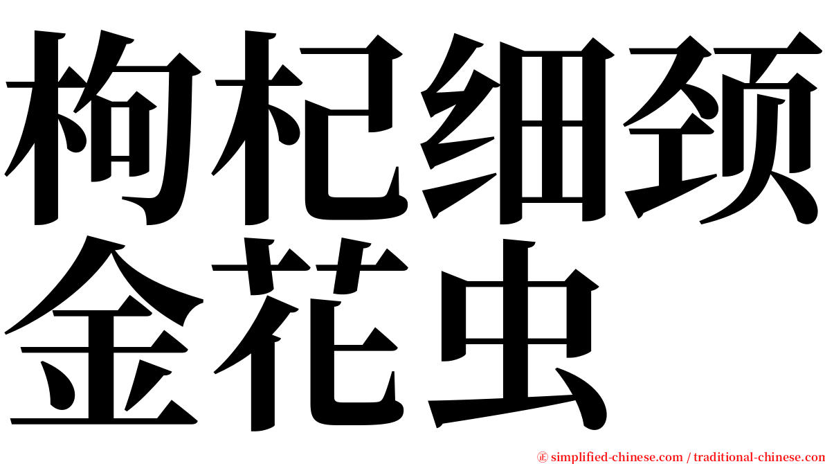 枸杞细颈金花虫 serif font