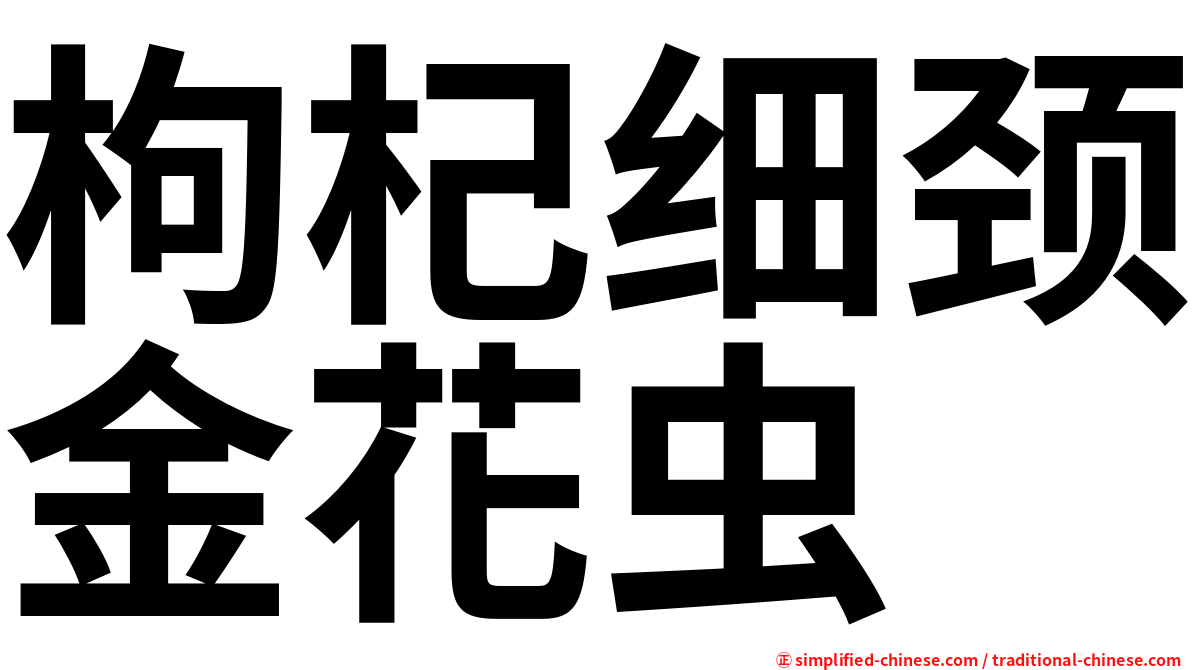 枸杞细颈金花虫
