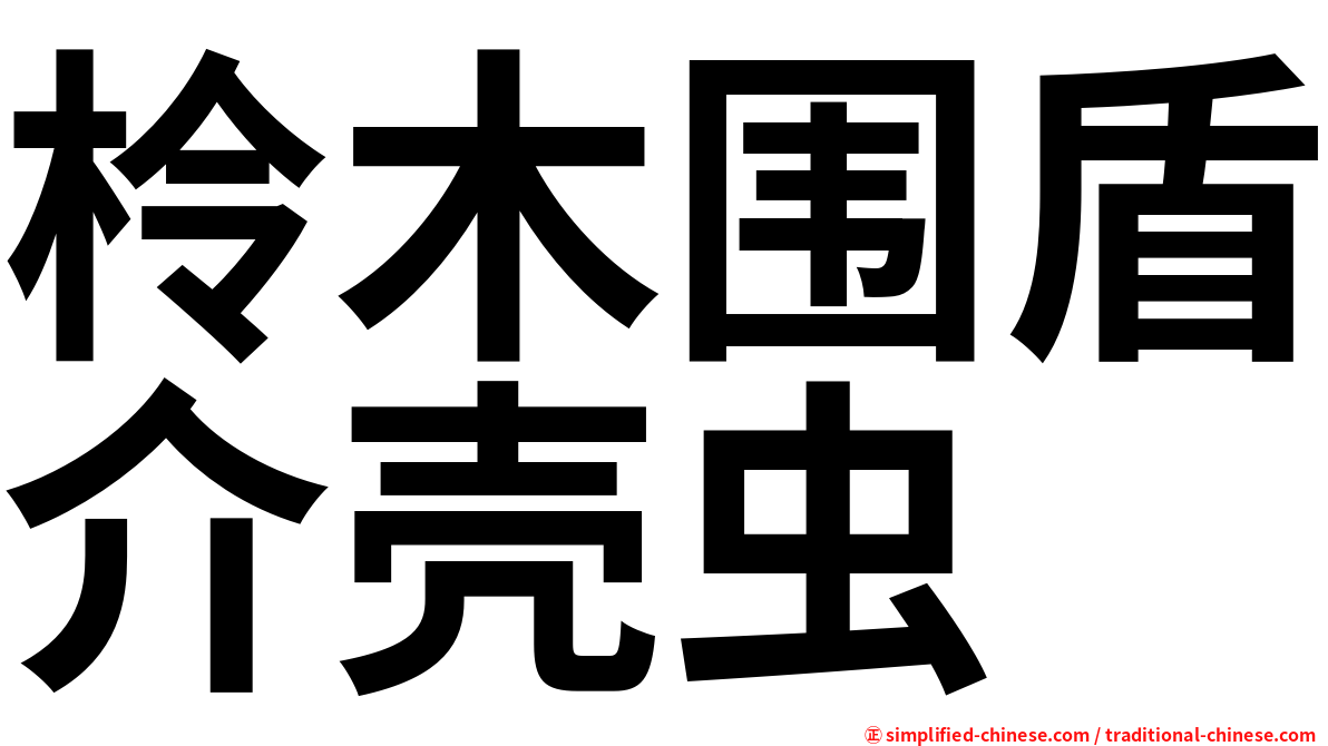 柃木围盾介壳虫