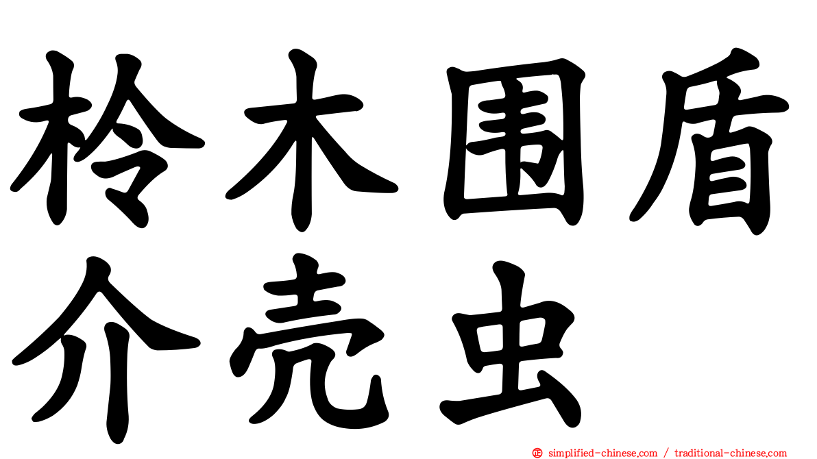 柃木围盾介壳虫